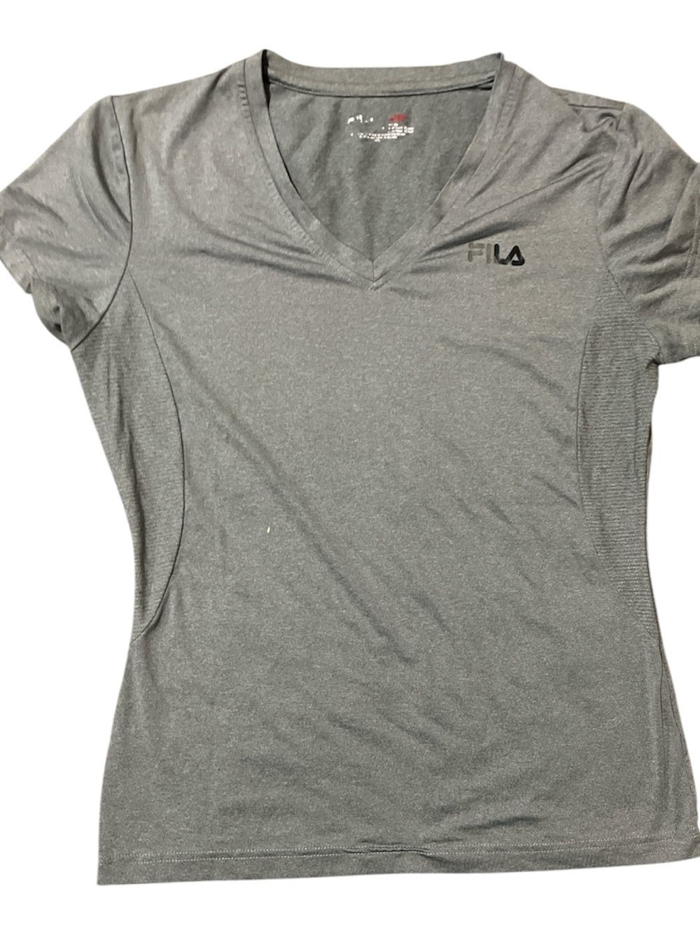 Fila Women's Short Sleeve V-Neck Tee in Gray